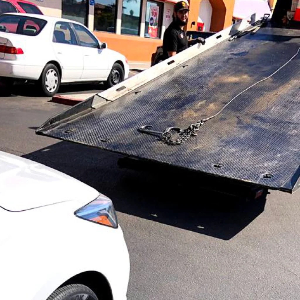 a person holding a flatbed truck