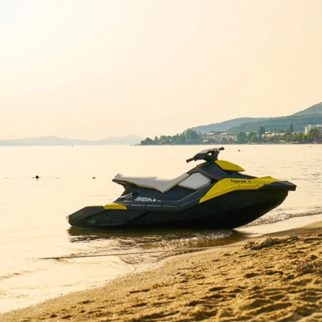 a jet ski on a beach